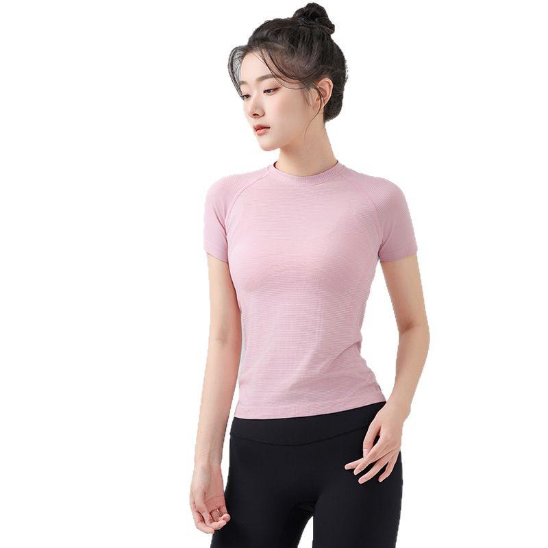 Женские быстросохнущие облегающие леггинсы для йоги и спортивный топ с короткими рукавами