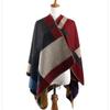 The Same Color and Large Color Block Imitation Cashmere Shawl, Autumn and Winter Scarf, Cape, Cape On the Catwalk.