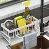 Adjustable Self-draining Sink Shelf Stainless Steel Drain Rack Sink Organizer Auto Drain Tray  Soap