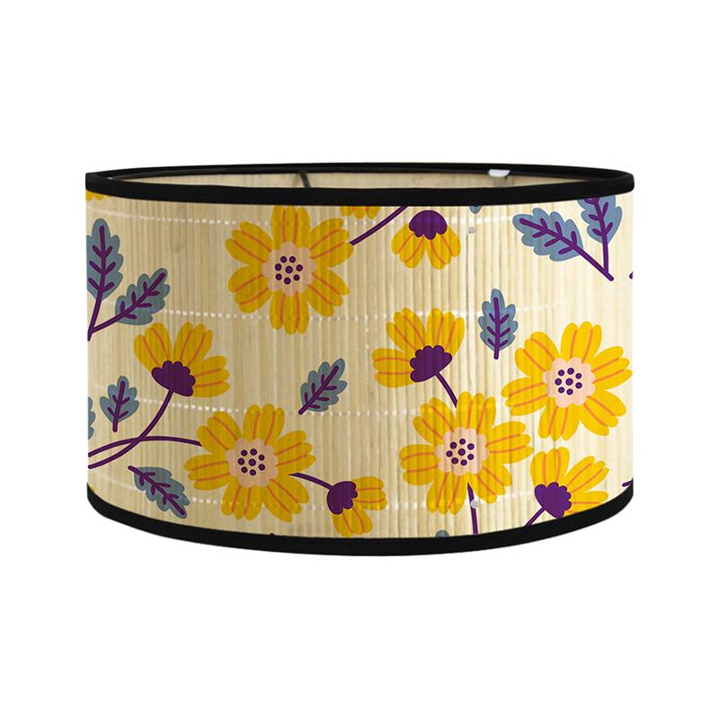 1PC Ethnic Style Ceiling Light Fixture Artistic Bamboo Pendant Light Bohemian Bamboo Lamp Shade Sustainable 30x30x20cm