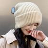 Ветрозащитная Зимняя Эластичная Теплая Вязаная Шапка Корейский Стиль Бини Женская Шапка Однотонная