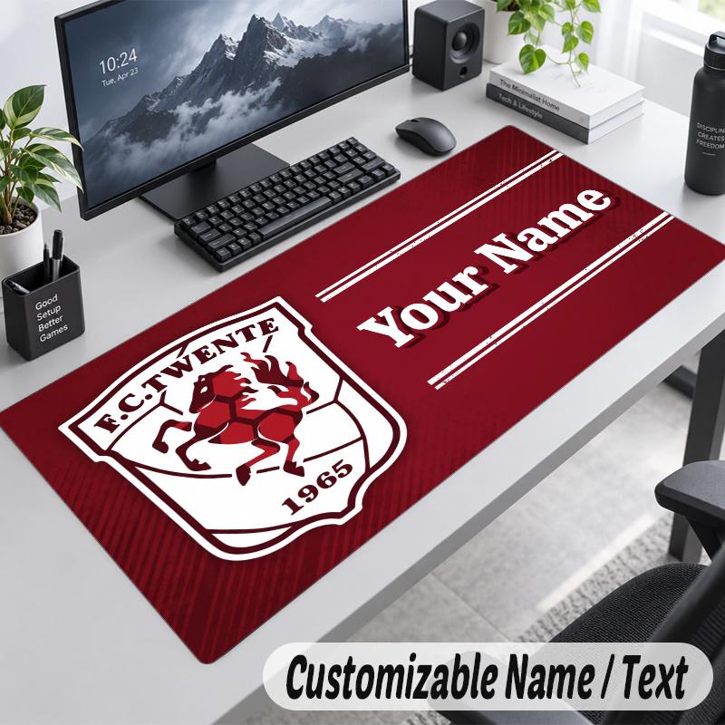 FC Twente Personalized Large Mouse Pad Custom Name Text Extended Desk Mat Gaming Mousepad