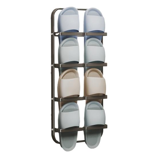 Bathroom Slipper Rack Multi-layer Strong Load-bearing No Punching Required Easy To Install Wall Mount Shoes Slipper Drainage Rack