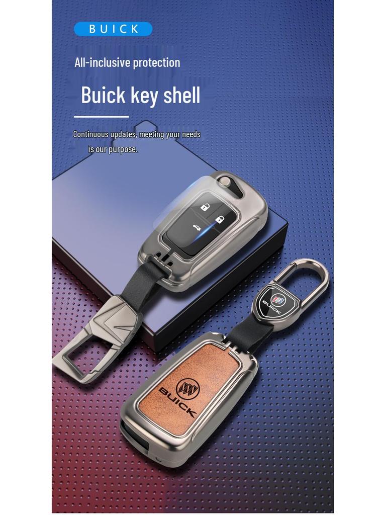 2021 Buick Key Cover for Excelle, Regal, Envision, LaCrosse, Verano – Men's High-Grade Shell Bag