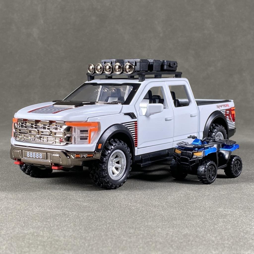 1:24 F150 Внедорожный Пикап Металлический Литой Модель Звук и Свет Игрушка с Инерционным Механизмом Модный Дисплей Подарок на День Рождения для Друга
