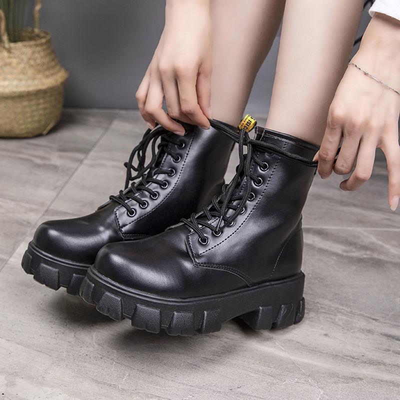 Ботинки Martin женские бархатные новые британские ботинки на толстой подошве осенние одинарные модные короткие ботинки теплые зимние ботинки