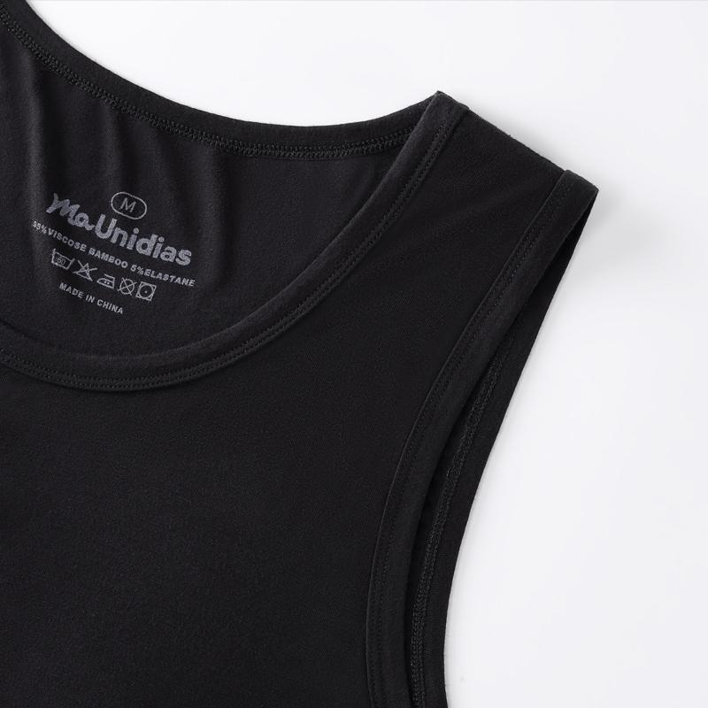 1Pcs Men's Tank Top Solid Color Compression Undershirt For Men Sleeveless Shirts High-Quality Bamboo Fiber Gym Jerseys Mens Vest