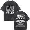 Футболка Chris Brown Breezy Футболка Breezy Bowl Тур XX Винтажные стираные футболки Мужская мода Хип-хоп Футболка с коротким рукавом Уличная мода