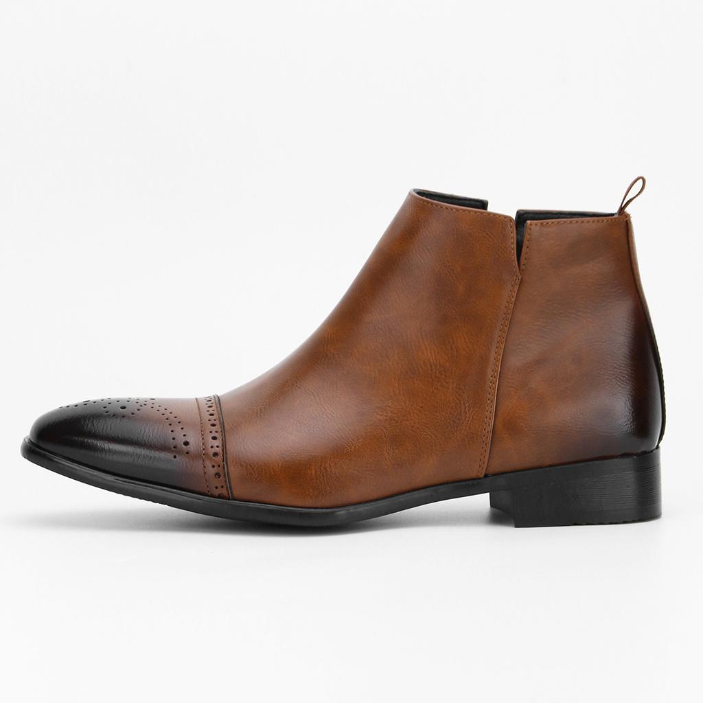 Plus Size Men's Shoes Polish Retro Chelsea Men's Boots Amazon Independent