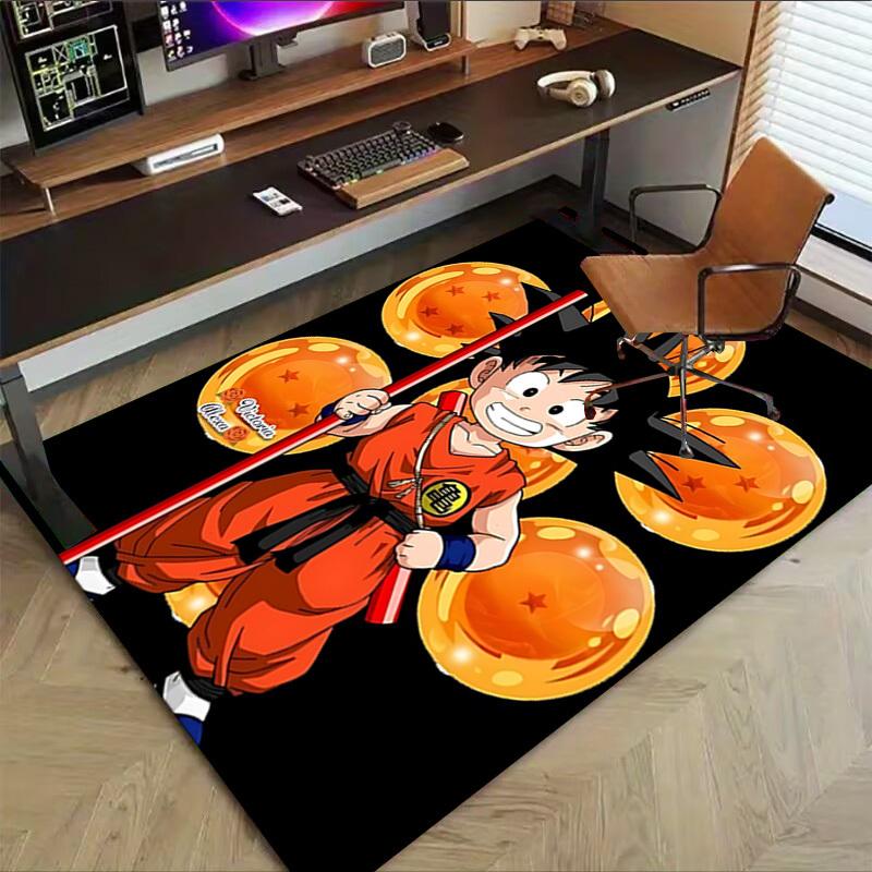 1 шт. Ковер Dragon Ball Z, Goku, нескользящий, полиэстеровый, для пола, для офиса, спальни