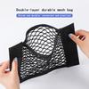 Двухслойная сетчатая сумка, задний отсек для хранения, универсальный органайзер для багажника автомобиля, задняя сетка для сиденья с липучкой, автоаксессуар