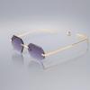 Personalized Multicolor Sun Glasses Lightweight Vintage Frameless Sunglasses Vision Care Fashion Men UV400 Eyewear Photography