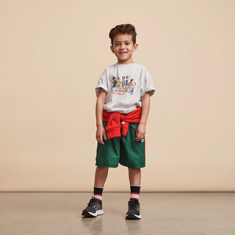 Носки New Balance для мальчиков, 8 пар, с амортизацией и комфортом, спортивные носки (Размеры 4-12), Размер L, Белый