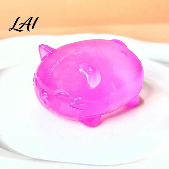 Maltose Slow Rebound Cute Cat Squeeze Toy Transparent Small Shaped Rise Relaxing Sensory for Stress Relief