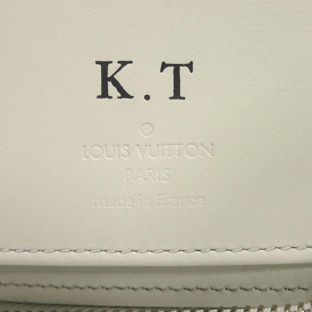 Used 12564 Zippy Wallet Vertical M82597 7940 LV Logo Zip Around RFID Monogram Taurillon Clemence Mineral Gray Men's