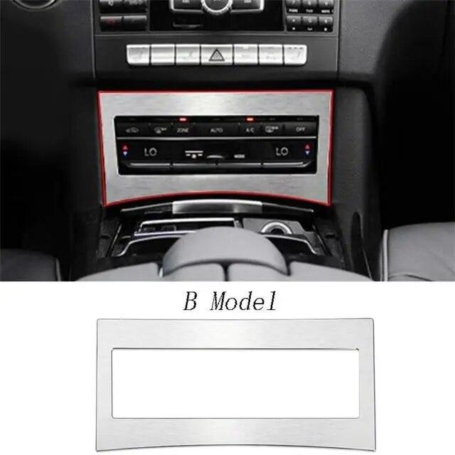 Car Styling Center Console Air Conditioning CD Button Frame Decoration Sticker Trim For Mercedes Benz E Class W212 2014-2016