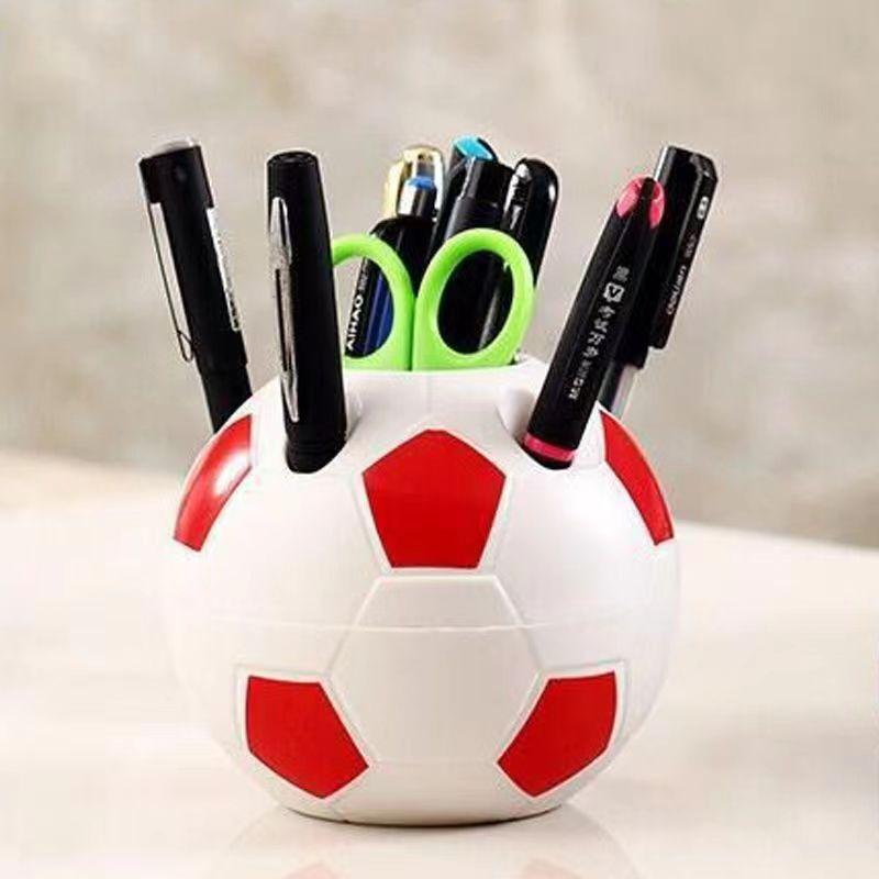1pc Multi functional football pen holder student pen holder plastic storage pen holder storage box stationery