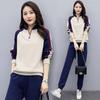 Spring And Autumn Leisure Sports Set Women's Loose Large Splice Two-piece Set