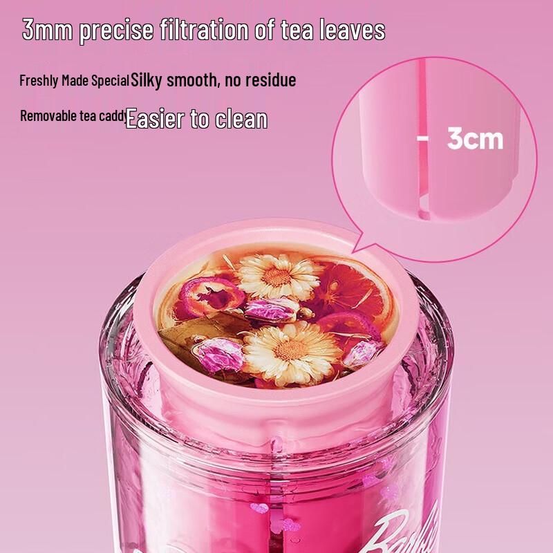 Barbie Large Capacity Straw Water Bottle