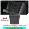 for Tesla Model Y L YL 2026 2025 Center Console Wireless Charging Pad Protect Mat Cover Dashboard Storage Tray ETC Phone Holder