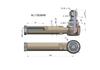Steering joint 195mm- M24x1.5 AL178288 WARYŃSKI