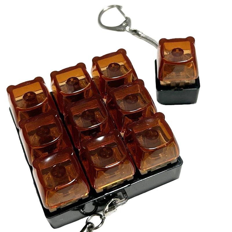 1/9 Keys Mechanical Keyboard Axis Tester Button Keycap Keychain Keyboard Keychain Toy Finger Keyboard Caps Toy