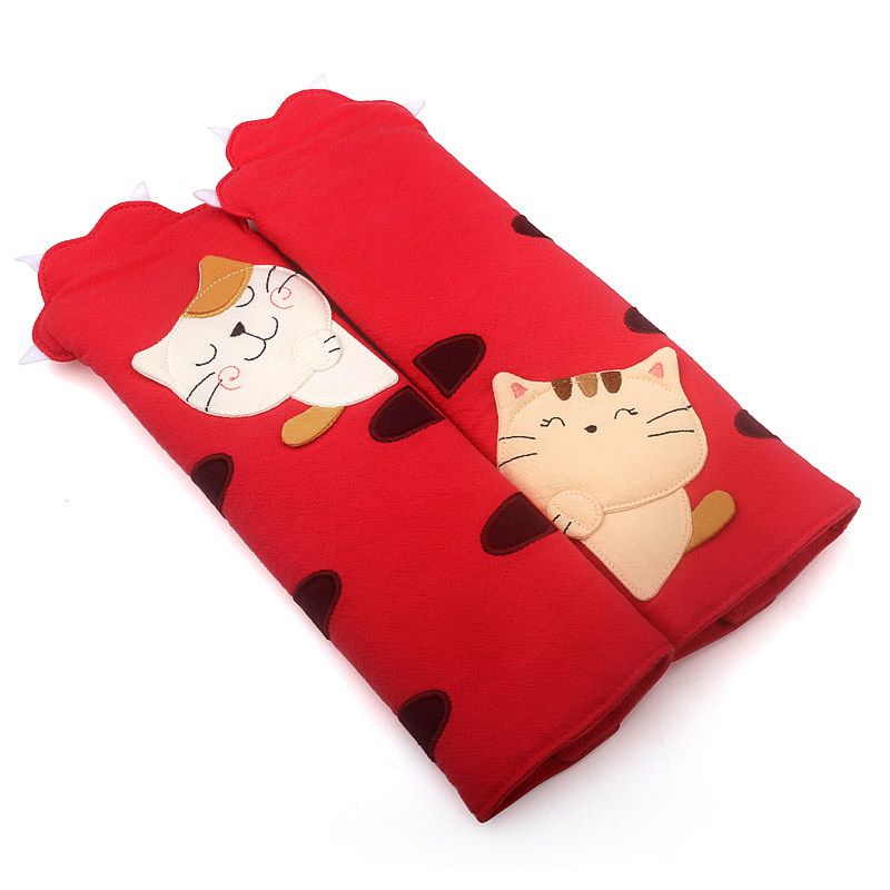 Kine Cat New Model Brother Cat Car Seat Belt Shoulder Pad Cotton Cartoon Cat Seat Belt Accessories for Women