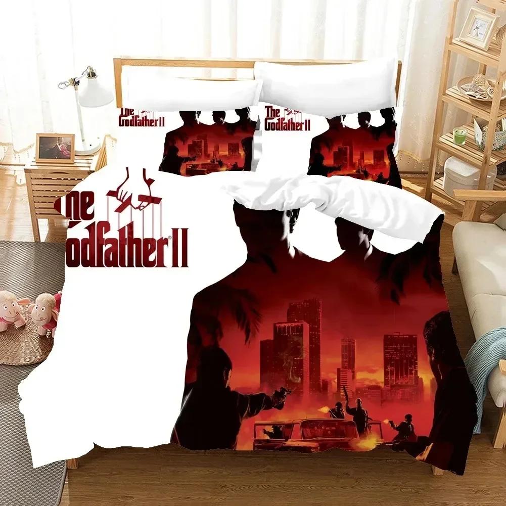 3D Print Godfather Bedding Set Duvet Cover Bed Set Quilt Cover Pillowcase Comforter king Queen Size Boys Adult Bedding Set