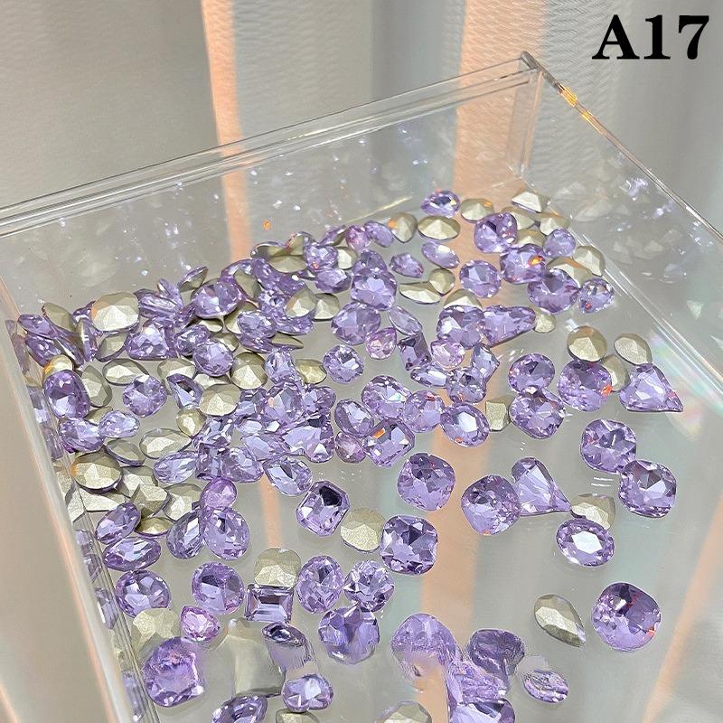 20 шт. Смешанные размеры Различная форма Ноготь 3D Стеклянные кристаллы Бриллианты Любовь Искажает Сердце Супер Блестящие Шармы Драгоценные камни Камни Д