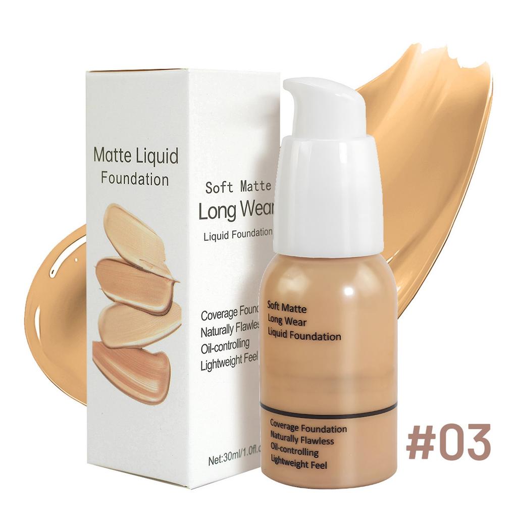 Антиоксидантный консилер и тональная основа 30 мл, стойкий, контролирующий жирность кожи, натуральный водостойкий, не размазывающийся консилер