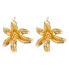 Retro Exaggeration Hollow Large Flower Earrings for Women Ladies Bohemian Personality Stud Earrings Jewelry Vacation Accessories