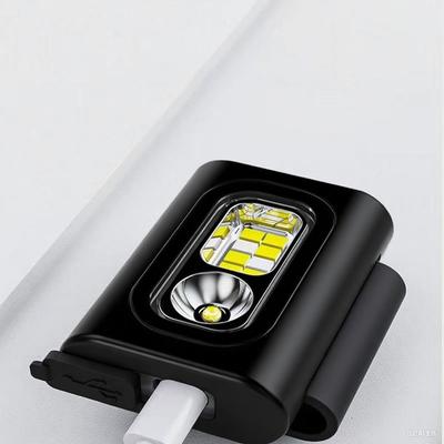 USB-заряжаемый налобный фонарь COB LED, сильный магнитный зажим, светодиодный фонарь для бега с высокой видимостью, водонепроницаемый, сверхдлительное время работы