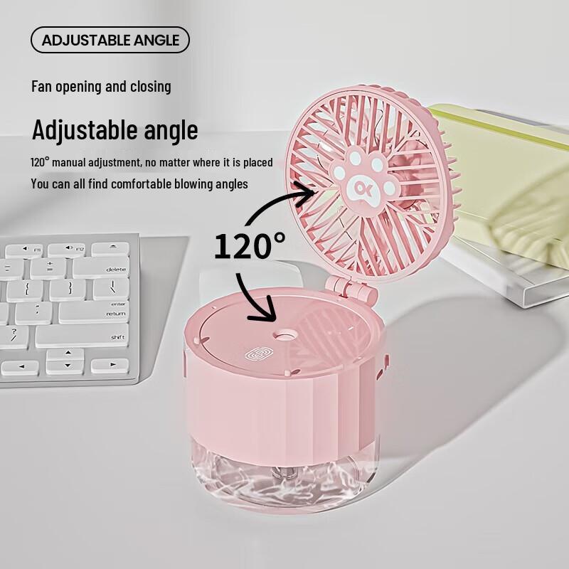 GEERSINUO Cute Cat Night Light Humidifier Fan