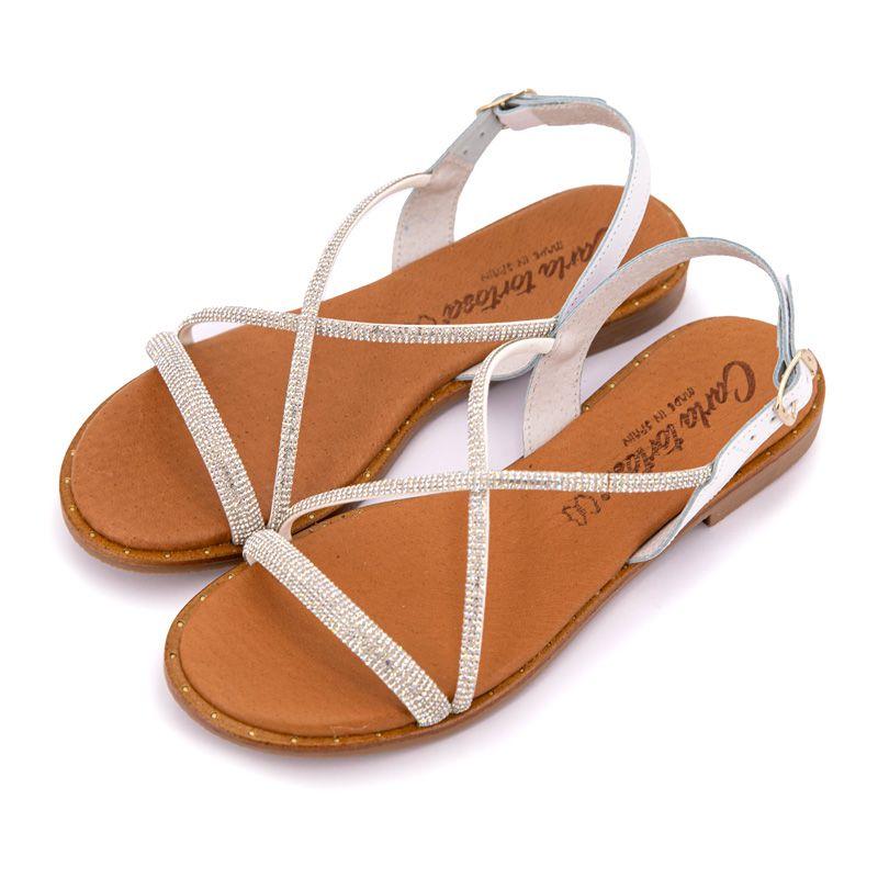 Босоножки с кристаллами и ремешком из стразов Женский CARLA TORTOSA