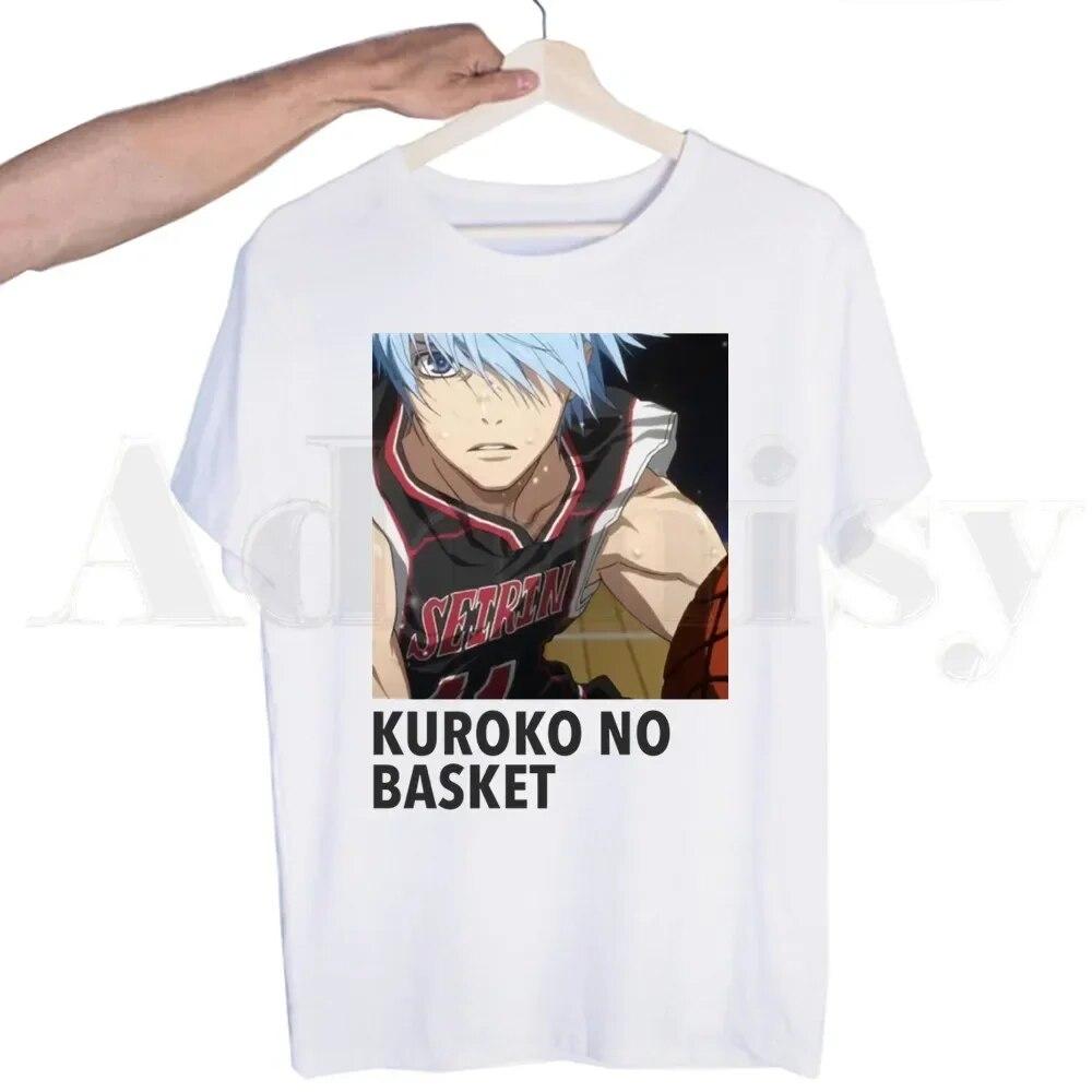 Баскетбольная горячая японская футболка Kuroko No Basket с аниме для унисекс, топы унисекс с короткими рукавами, футболка унисекс, белая футболка, женские футболки