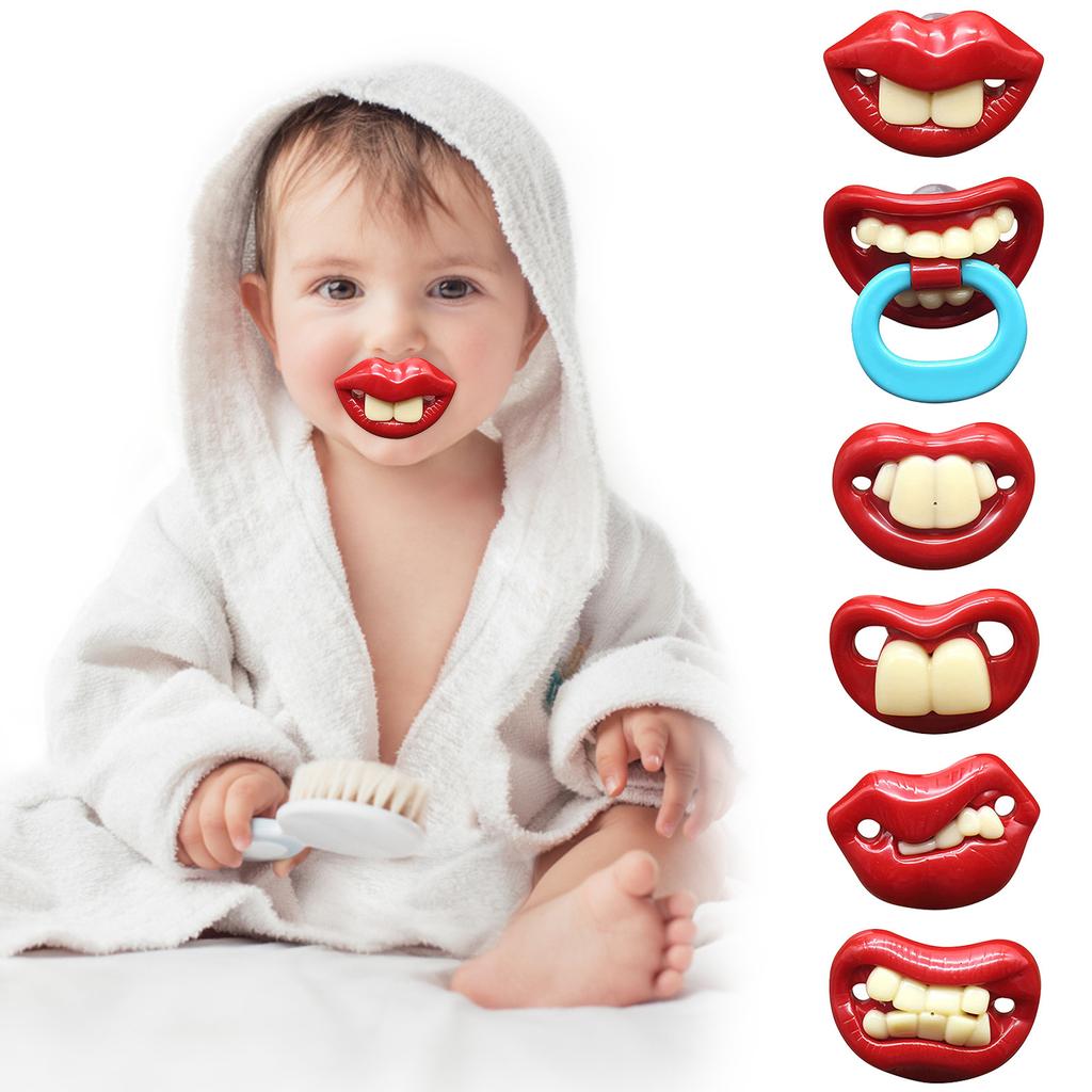 Детская силиконовая забавная соска с бородой и зубами Baby Tycoon Cowboy Забавная соска Забавная соска, мягкая силиконовая забавная соска для зубов, резинка для зубов - соска для зубов