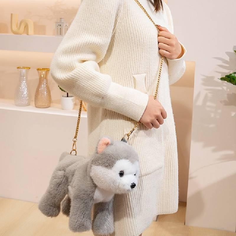 Очаровательный плюшевый рюкзак-игрушка в виде собаки для детей, изготовленный из высококачественного мягкого ПП хлопка