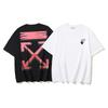 Off-White Летняя новинка 2026 года, футболка с коротким рукавом с принтом в виде граффити и стрелок, для мужчин и женщин