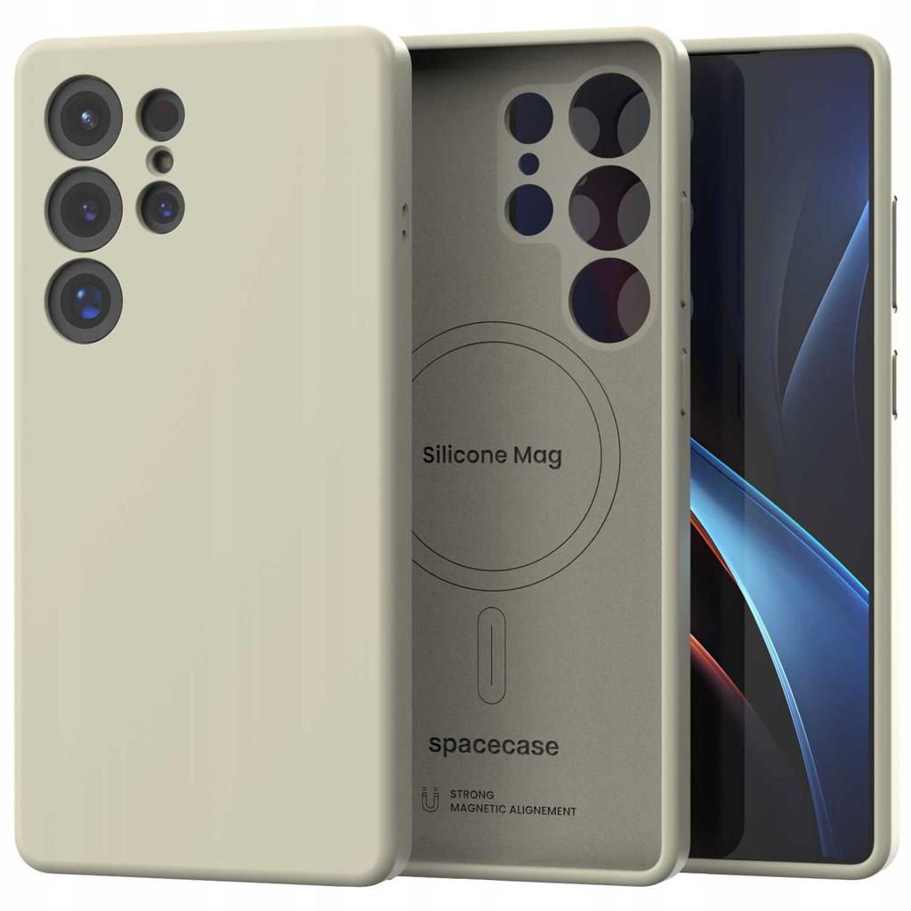Spacecase Silicone Mag Galaxy S25 Ultra Beige