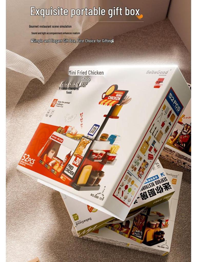 Детский интерактивный мини-кухонный набор со звуком, светом и меняющими цвет игрушками для барбекю и гриля для морепродуктов