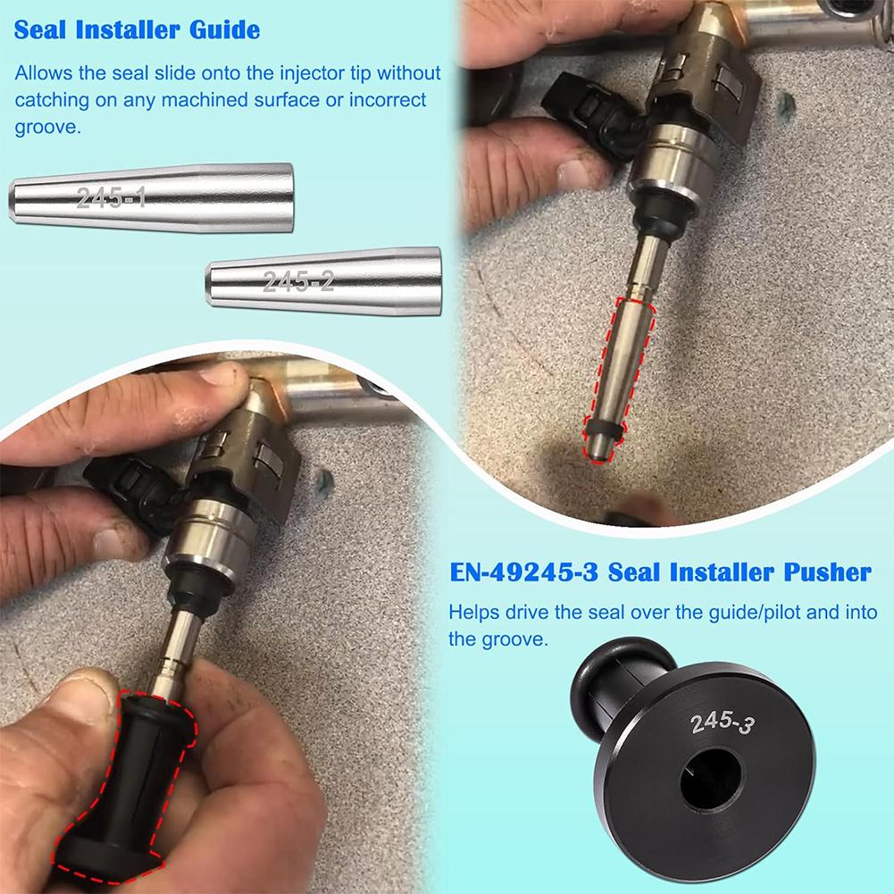 6706 Инструмент для снятия топливной рампы и GM245 Инструменты для уплотнений топливной форсунки #Replace EN-49248 для двигателей GM с непосредственным впрыском