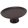 Simple Tall Fruit Plate Household Solid Wood Round High Fruit Cake Tray Tall Fruit Bowl Black