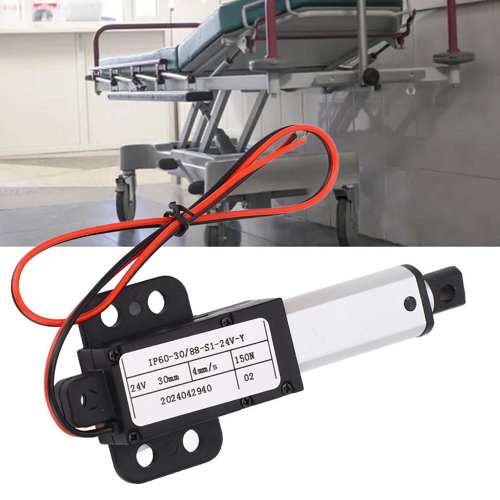 Linear Actuator, 30mm Stroke, Linear Actuator IPX4  24V, Electric Actuator with Bracket