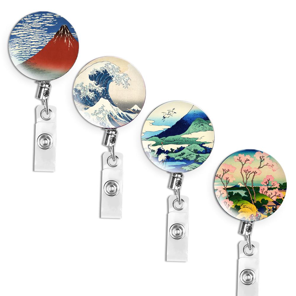 Креативный набор выдвижных офисных брелоков - 4 шт., противоугонный стальной трос