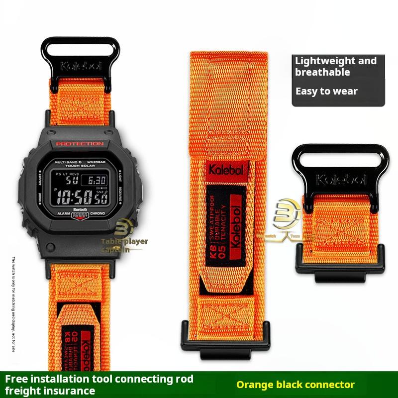 Для часов Casio G-SHOCK DW5600 GW-M5610 GW-B5600 G-5600 GW5000 Ремешок Модифицированный Внешний Плетеный Нейлоновый Холщовый Ремешок для часов мужской браслет