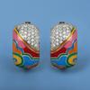 Модные женские серьги нестандартного цвета, эпоксидные женские серьги, простые свадебные украшения, эмалированные серьги ручной работы