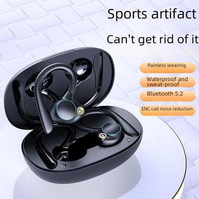 Водонепроницаемая спортивная Bluetooth-гарнитура с заушным креплением 2023 года: Беспроводная связь, шумоподавление, стереозвук, длительное время работы от аккумулятора