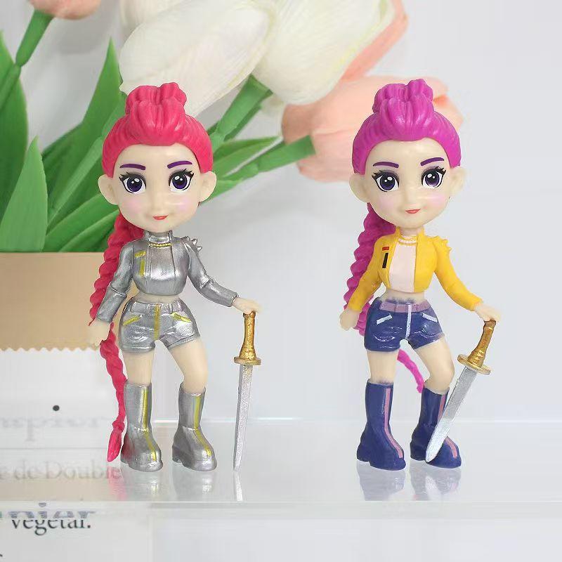 Набор из 6 фигурок Аниме Kpop Серия Охотники на демонов Настольные статуэтки Украшение для Хэллоуина Рождества Подарки для детей