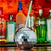 Nightclub with Straw Sparkly Glitter Bar Tools Wine Goblets Cocktail Disco Ball Cup