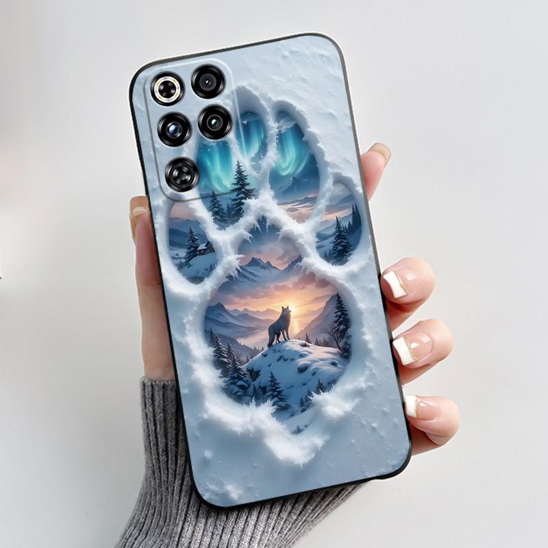 Чехол для ZTE Nubia Red Magic 11 Pro Милый Кролик с Сердечками Смешной Черный Матовый Мягкий Силиконовый Чехол для Телефона RedMagic 11 Pro + Плюс